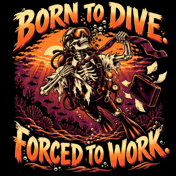 Born to Dive. Forced to Work.