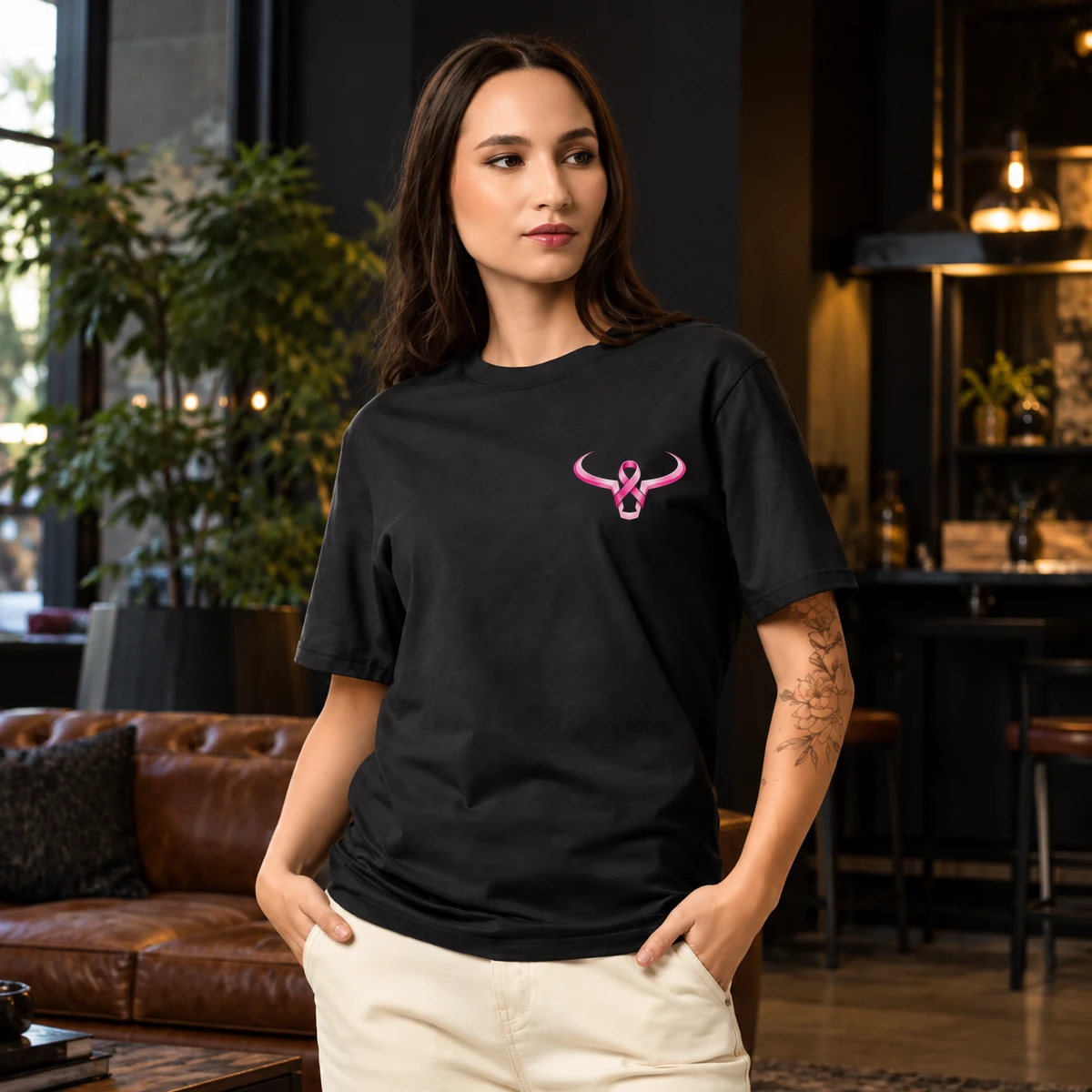Pink Ribbon Logo Tee